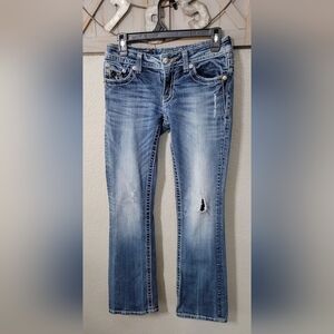 Miss Me  Distressed Bootcut Jeans Size 27